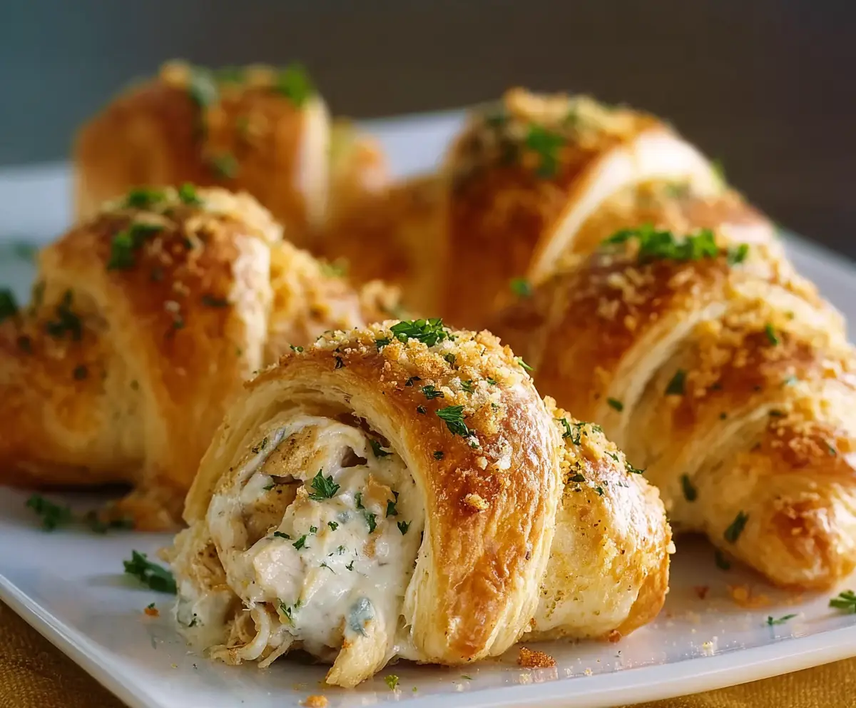 Easy Chicken Alfredo Stuffed Crescents