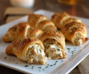 Chicken Alfredo Stuffed Crescents