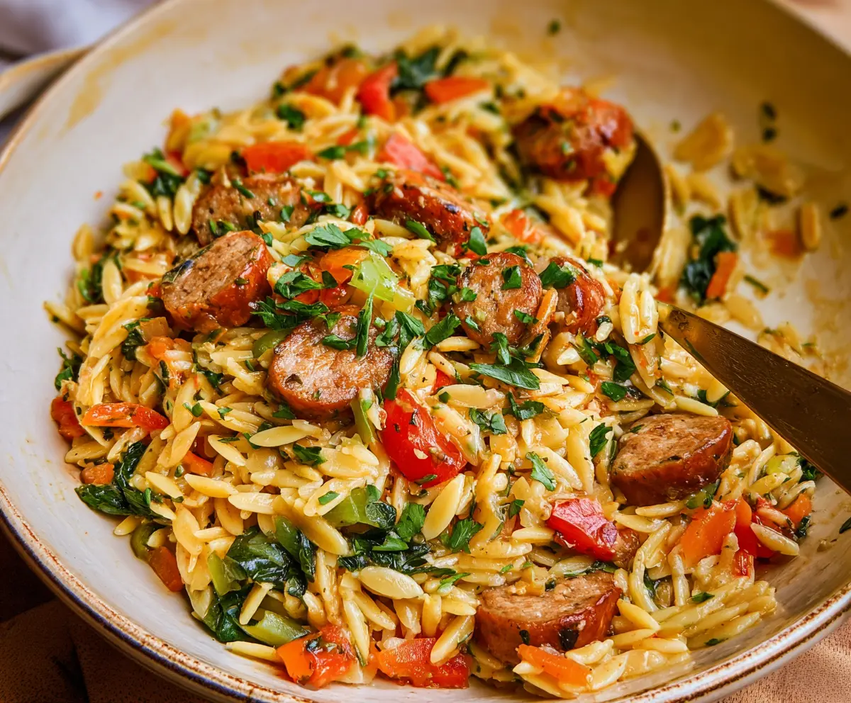 Easy Chicken Sausage Orzo Recipe