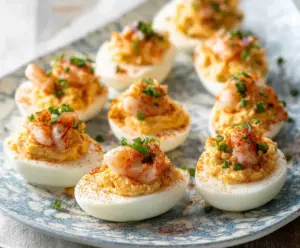 Spicy Crawfish Deviled Eggs
