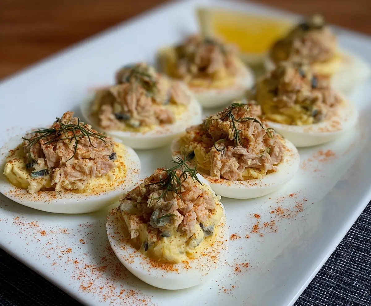 Easy Tuna Deviled Eggs Recipe